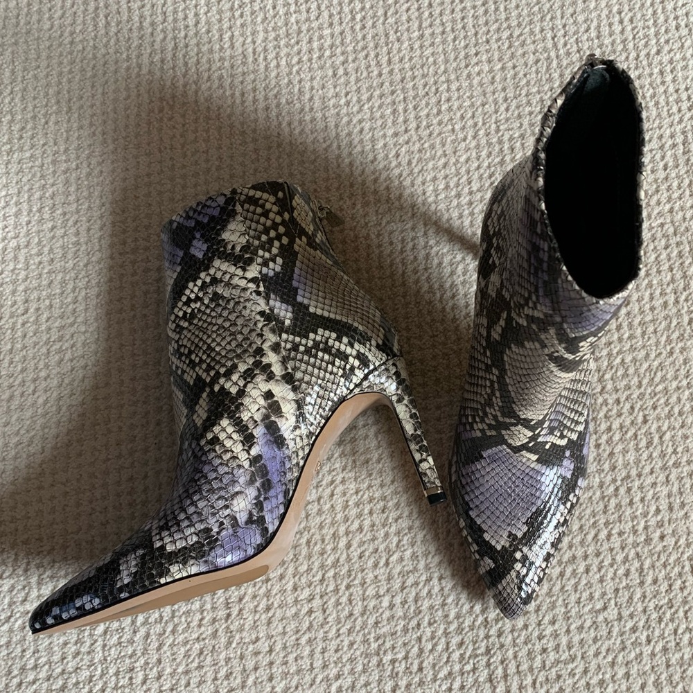Kenneth Cole Snakeskin Heeled Bootie